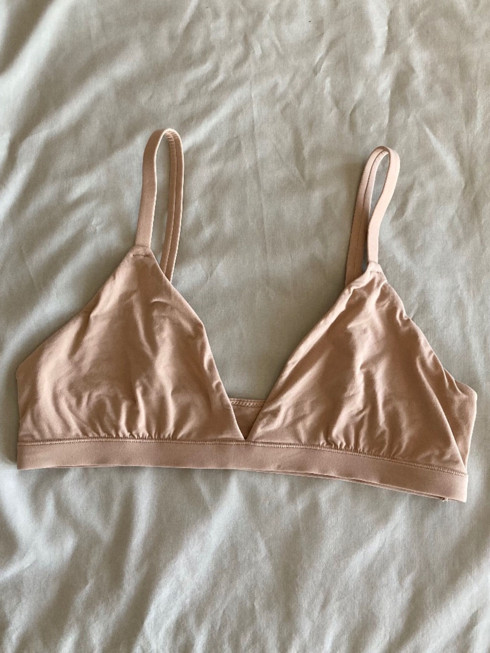 Skims Fits Everybody Triangle Bralette in Ochre; Size Large, Like New